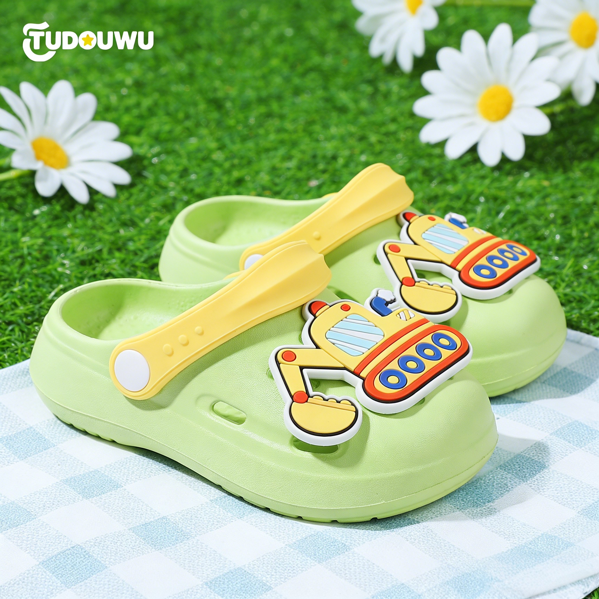 挖掘机儿童拖鞋男女童女孩防滑夏季室内洗澡可爱卡通家居沙滩凉拖,童鞋/婴儿鞋/亲子鞋,儿童凉拖鞋,淘宝优惠券,粉丝福利购,淘宝优惠卷