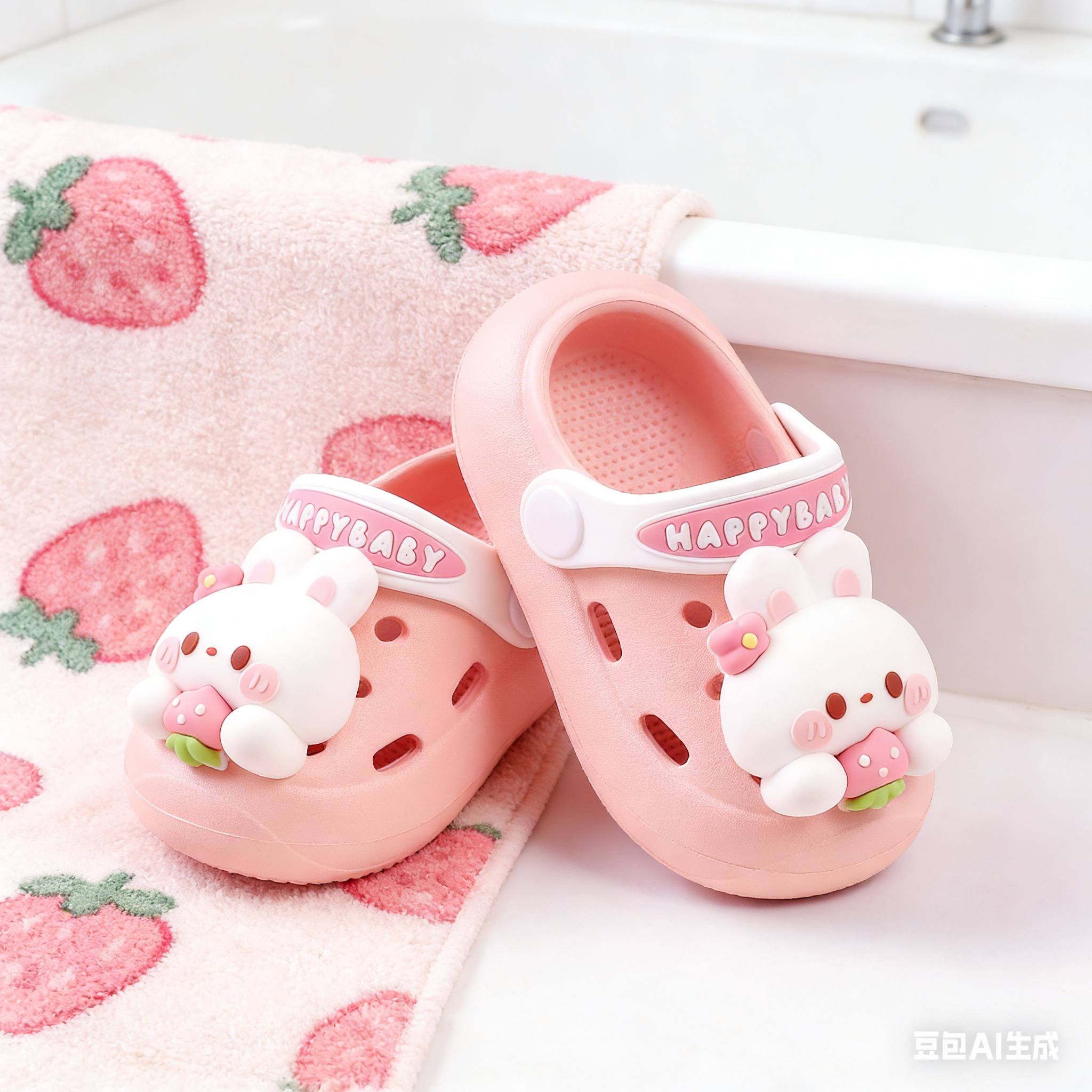 小兔子宝宝拖鞋儿童洞洞鞋男宝夏季外穿女宝防滑婴幼儿室内卡通,童鞋/婴儿鞋/亲子鞋,儿童洞洞鞋,淘宝优惠券,粉丝福利购,淘宝优惠卷