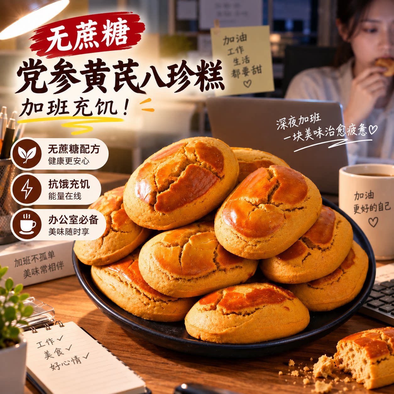 加班抗饿无蔗糖猴头菇黄芪党参图片