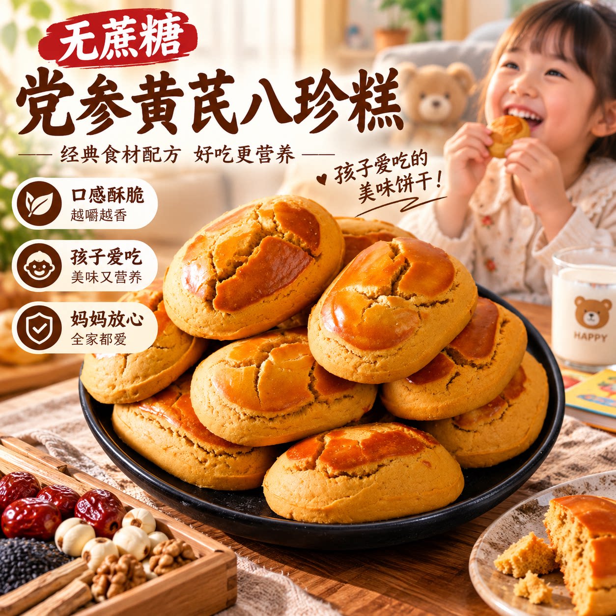 解馋健康无蔗糖猴头菇黄芪党参图片