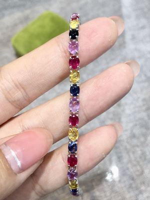 轻奢18K金斑斓钻石手链
