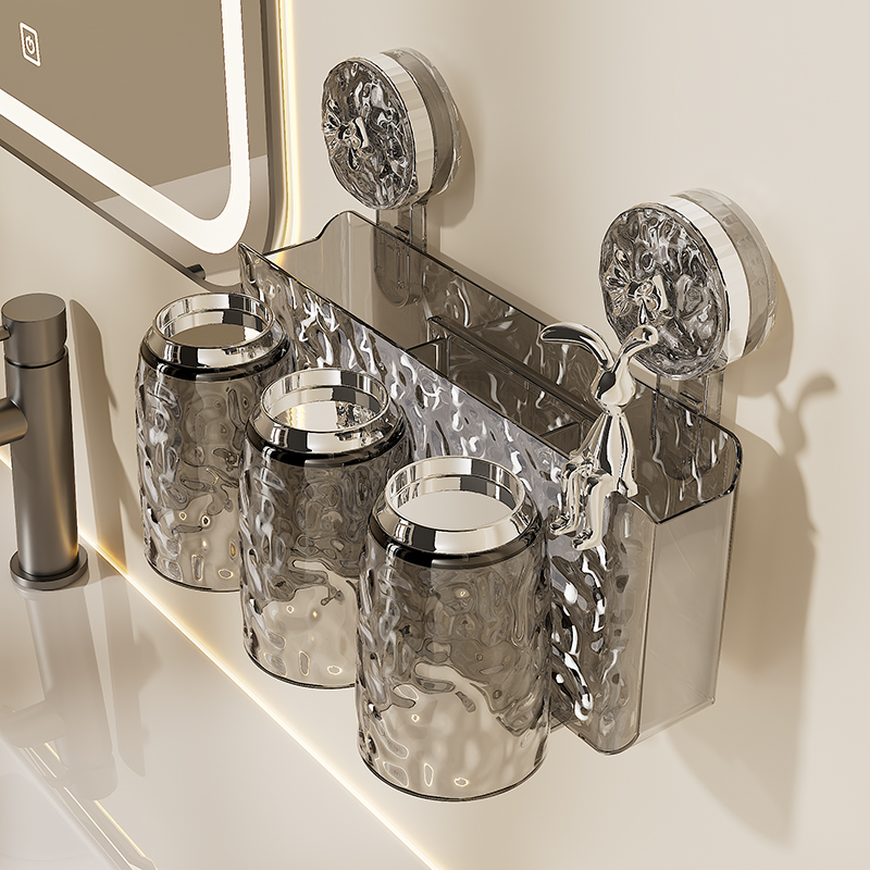 日本进口MUJIE牙刷牙杯架置物架