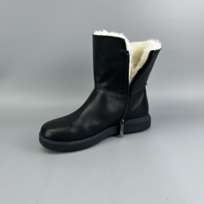 羊毛靴冬天保暖靴雪地靴侧拉链