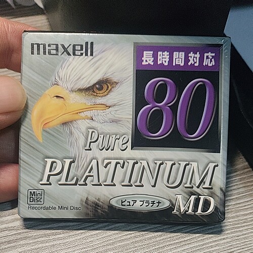 1个的 全新鹰头版 80分钟 Maxell 万盛MD碟空白盘 万胜 麦克赛尔