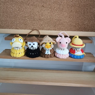 成品绅士鸭可达鸭羽毛球编织挂件可爱DIY钩织球包钥匙扣创意挂件