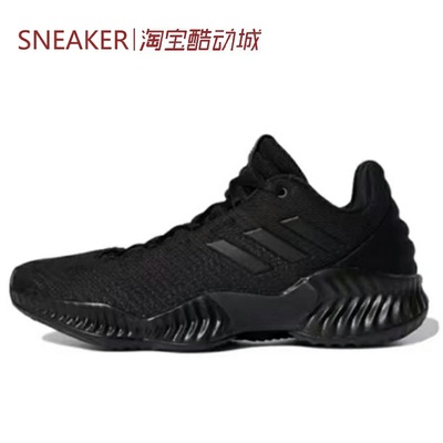 #阿迪达斯 Adidas Pro Bounce 2018 Low 篮球鞋 黑武士 FW0905