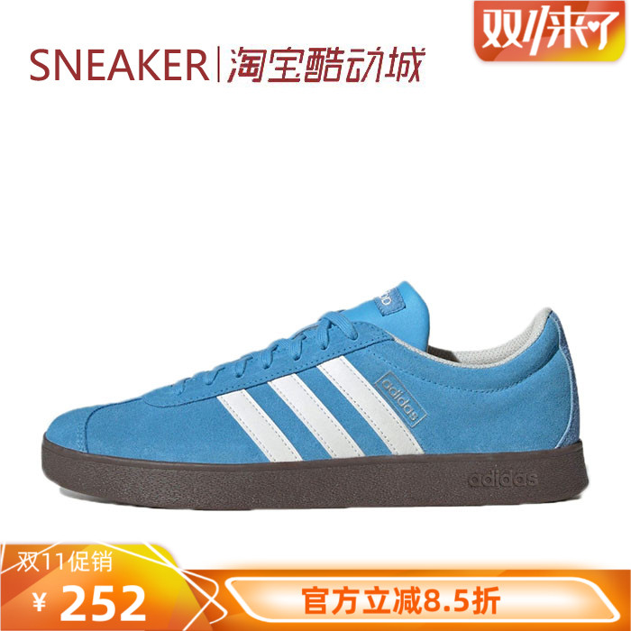 #阿迪达斯 Adidas Vl Court Classic 低帮 板鞋 蓝白色 JI0496