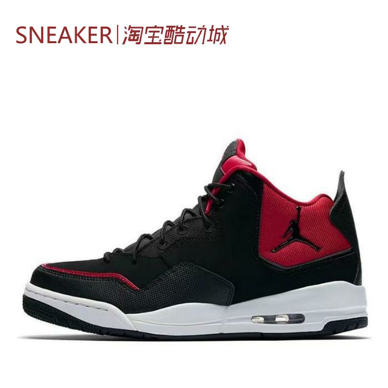 #Jordan Courtside 23 耐磨 中帮 复古篮球鞋 黑红 AR1000-006