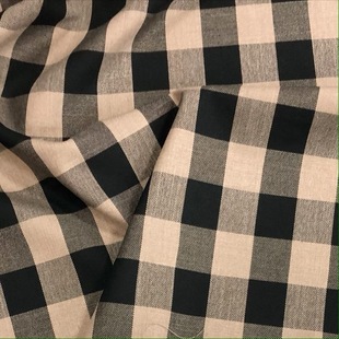 春秋哥弟TR黄灰黑格子面料微弹柔挺舒适裤子马甲裙小西装时装布料