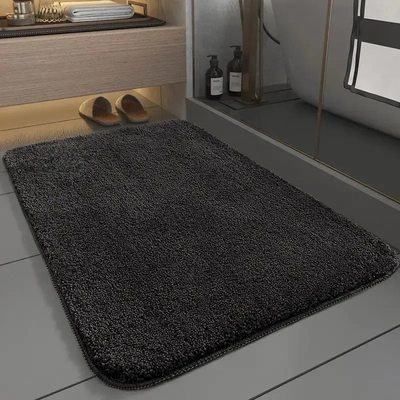 浴室地垫吸水卫生间厕所毛绒踩脚垫卫浴门口加厚地毯浴室地垫WXY