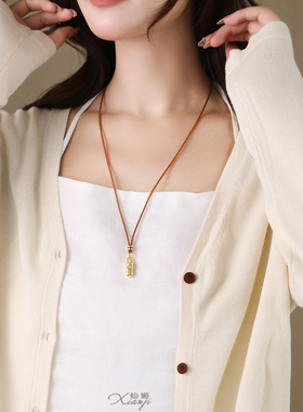 仙姬独特绝美小众金色貔貅项链