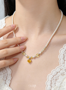 小众精致高端珍珠锁骨链项链