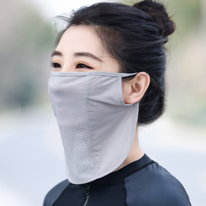 户外轻薄一片式运动冰丝防晒面罩男女夏季骑行口罩防紫外线护脖颈