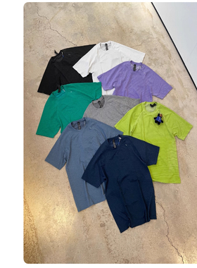 MVT美式健身运动瑜伽长袖短袖T恤无缝提花银线科技机能户外非lulu