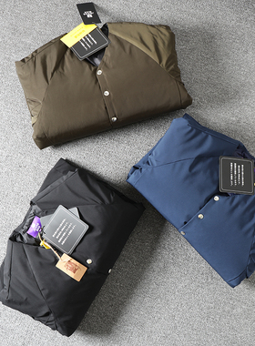 20SS 90白鸭绒 冠希款无领秋冬户外防水轻型羽绒服夹克内胆外套男