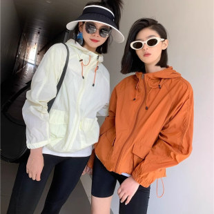 高效防晒UPF50 源头价 薄如蝉翼冰感透气防晒服外套女 BLUE