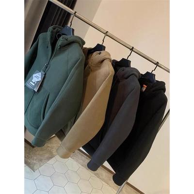 重磅双面摇粒绒冬季连帽卫衣夹