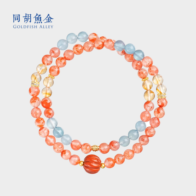 原创新中式国风十二花神手串