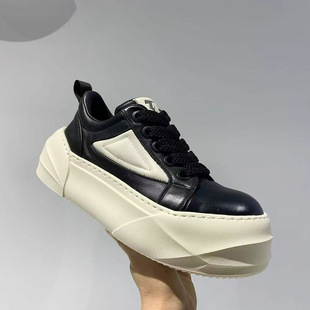 百搭休闲鞋 潮牌拼色板鞋 舒适皮面增高软底网红爆款 新款 男2025秋季