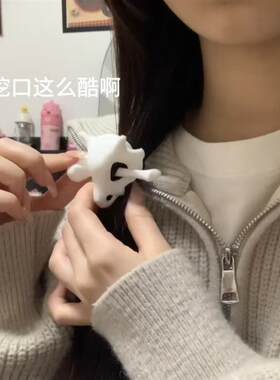 卡拉卡头骨饰宝可梦夜光龙头盔夹创暗黑风簪小抓夹
