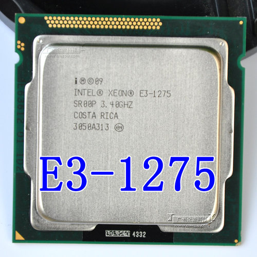 英特尔intel 至强XEON E3 1275 CPU 服务器处理器 正式版 八核心