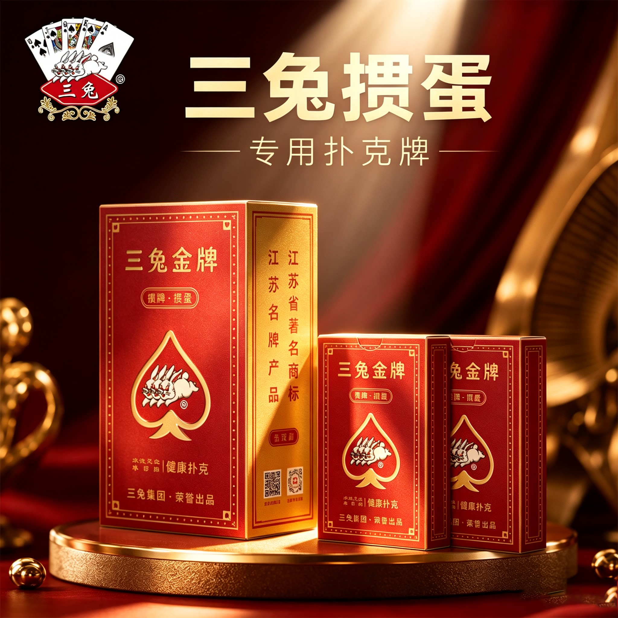 三兔金牌掼蛋比赛专用扑克牌图片