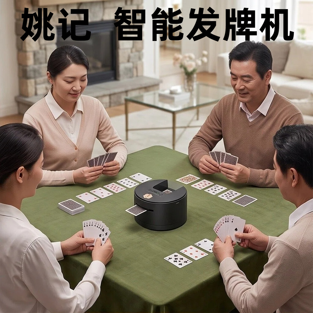 周末掼蛋再也不用手洗牌图片
