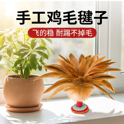 手工鸡毛毽子儿童小学生比赛专用