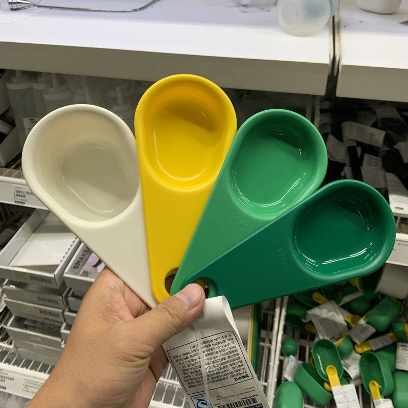 保证采购自上海宜家家居商场正品乌普菲尔德量杯4件套多色量勺