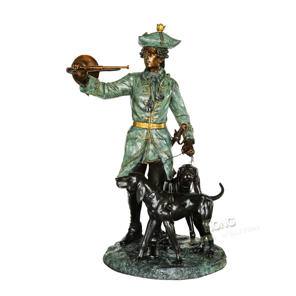 军人欧式风大型别墅户外落地摆件