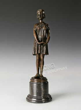 鸿鑫雕塑黄铜欧式人物装饰品摆件