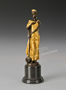 鸿鑫雕塑黄铜欧式人物装饰品摆件