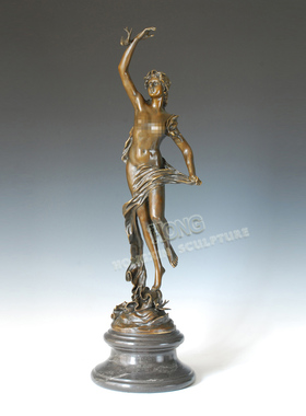 鸿鑫雕塑黄铜欧式人物装饰品摆件