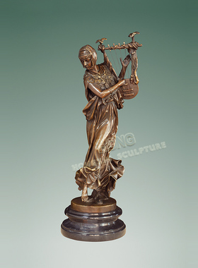 鸿鑫雕塑黄铜欧式人物装饰品摆件