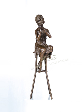 装饰品摆件鸿鑫雕塑黄铜欧式人物