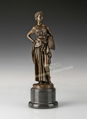 鸿鑫雕塑黄铜欧式四季神之秋摆件