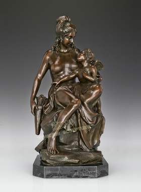 鸿鑫雕塑黄铜欧式人物装饰品摆件