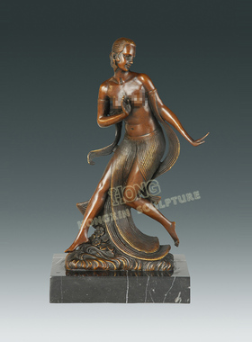 鸿鑫雕塑黄铜欧式人物装饰品摆件