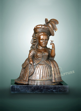 鸿鑫雕塑黄铜欧式人物工艺品摆件