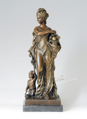 铜雕塑土地EP129欧式人物工艺装饰品酒店办公室客厅家居桌面摆件