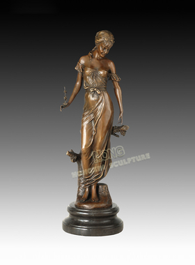 工艺品摆件鸿鑫雕塑黄铜欧式人物