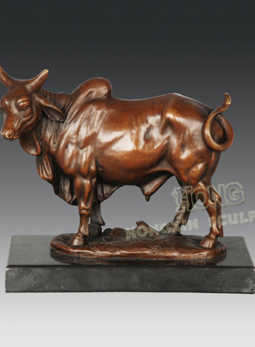铜雕塑AL321牛客厅摆件办公室家居酒店软装饰品动物工艺礼品包邮