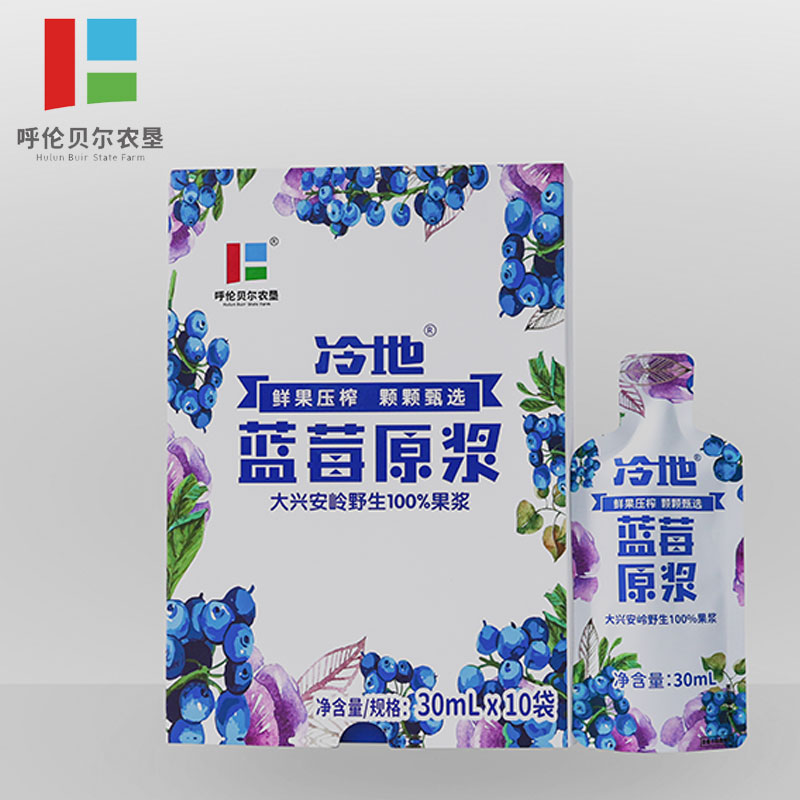 呼伦贝尔农垦蓝莓汁30ml*10袋