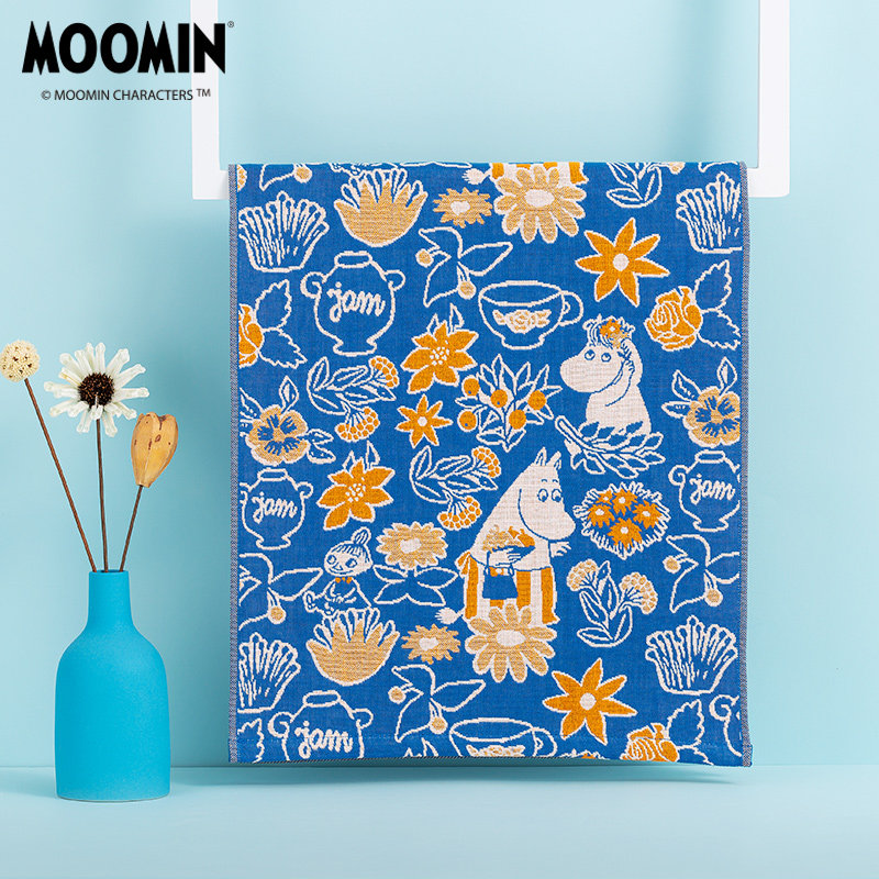 日本夕才儿美术馆 MOOMIN姆明系列 A类纯棉毛巾柔软方巾浴巾