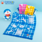 夕才儿美术馆 纯棉大人毛巾全棉纱布毛圈面巾带挂绳 哆啦A梦正版