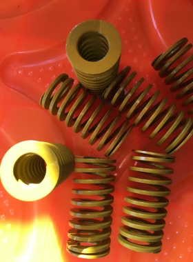 精品模具弹簧TF/SWF10-20日标高强度矩形扁压缩簧黄色外径10长20L