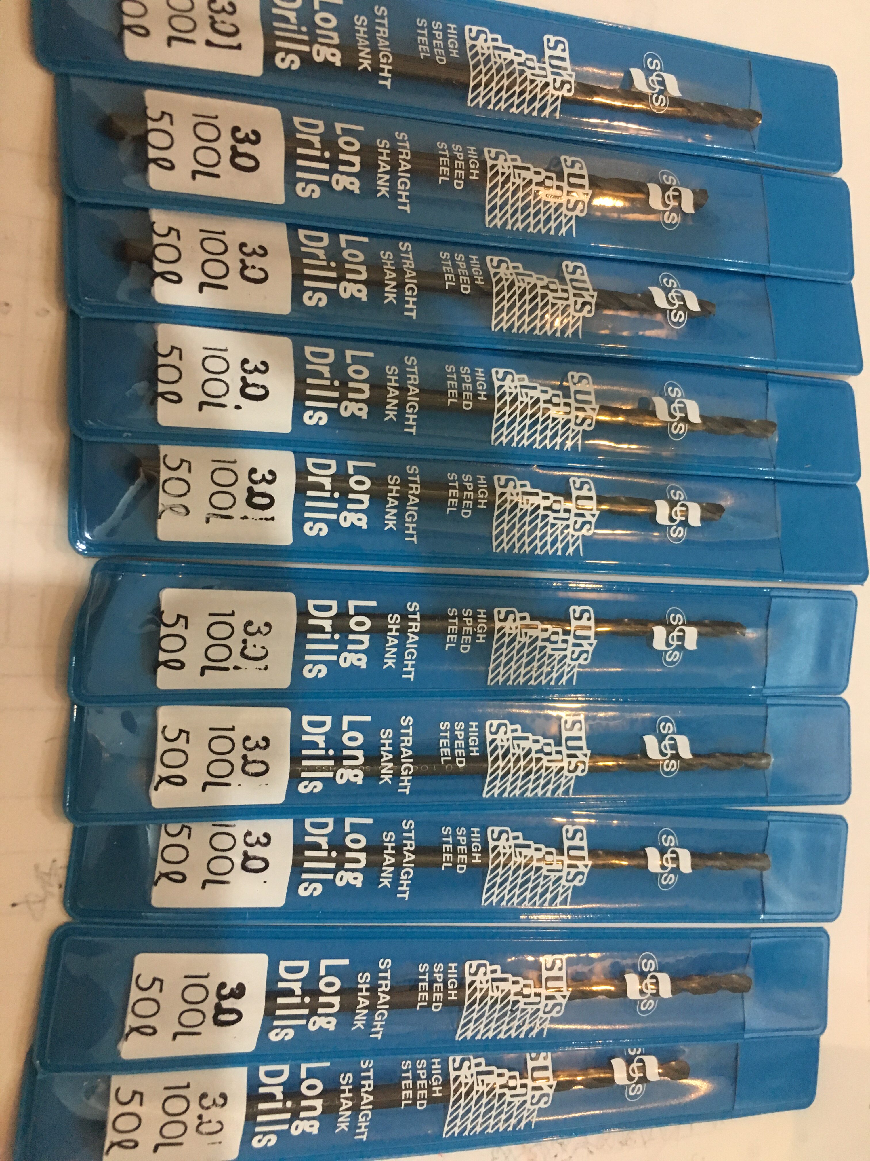 sus苏氏台湾加长钻头3.0*100l 高速钢进口加长直柄麻花钻头高硬度