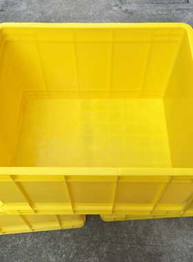 精品600*500*360mm 黄色塑料周转箱收纳箱货物整理箱储物箱物流箱