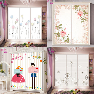 衣柜贴移门衣柜门推拉玻璃门柜门贴纸橱柜子改造翻新侧面装饰自粘