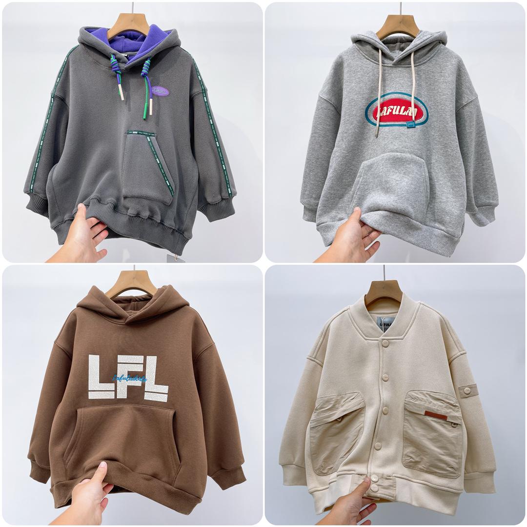 2024冬款男童女童韩版绒连帽卫衣